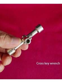 1pc 4-In-1 Multi-Function Key Wrench, Zinc Alloy Cross/Triangle/Hexagon Wrench, Universal Tool For Elevator, Electrical Cabinet, Water Meter Valve And Industrial Maintenance - A - View 8