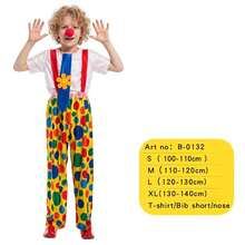 Circus Clown Costume For Kids, Stage Performance Party Skort, Birthday Gift - Multicolor - View 13