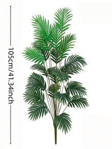 90-120cm 大型人造植物（實際尺寸可能較小）仿真棕櫚樹 熱帶棕櫚葉 人造棕櫚植栽 高大樹 戶內仿真觸感塑膠芒果葉 適合居家、廚房、戶外、辦公室裝飾 - 綠色 - 查看 12