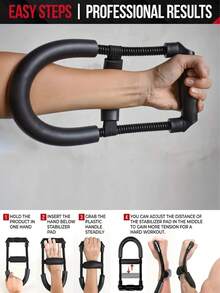 100 Lbs Wrist Exerciser, Hand Exerciser, Forearm Trainer, No Electricity Required, Black And Gold Color, Suitable For Fitness And Muscle Strengthening Training - Multicolor - View 4