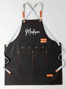 Customizable Chef Apron With Pockets And Adjustable Straps, Customizable Text, Logo, Name, And Graphics, Criss-Cross Design, Suitable For Restaurants, Food Service, And Cafes - Multicolor - View 11
