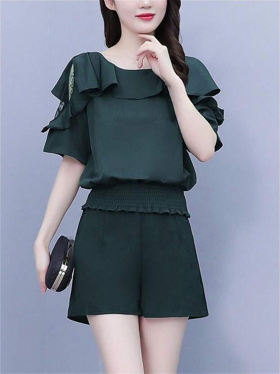 Women Two-Piece Outfits - Green - View 1