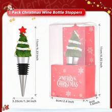 Tapones de botella de vino con mueco de nieve de Navidad, decoracin de da festivo de Pascua, resina hecha a mano, regalo de vino para anfitriona, bonitos selladores de botellas de vino y bebidas - Multicolor- - Ver 2