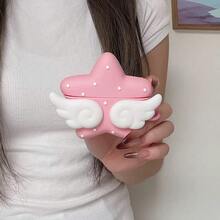 Angel Wings And Pink Star Design Apple 3rd/4th Generation Bluetooth Wireless Earphone Protective Case - Multicolor - View 6