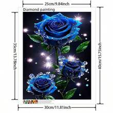 Kit de Pintura de Diamantes 5D DIY, Juego de Arte de Diamantes Adecuado para Principiantes, Arte de Diamantes Redondo Completo Decoración de Pared del Hogar, Regalo de Cumpleaños Festivo, Obra de Arte Exquisita, Alivio del Estrés Obra de Arte Exquisita, Kit de Pintura de Diamantes - diamante redondo - Ver 4