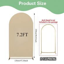 Diseño Gráfico 2D - 1 pieza, Impresión Plana 2D Fondo Marrón Té de Leche Patrón de Tipografía Elegante Cubierta de Arco Elástica Compatible con Marco de Cúpula, Pancarta para Noche de Chicas, Decoración de Fiesta Individual (Soporte No Incluido) Adecuado para Fiesta de Cumpleaños, Ceremonia, Decoración de Banquete, Adecuado para Boda, Fiesta de Revelación de Género, Reunión de Cumpleaños - Ver 7