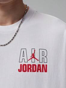 Jordan Flight Men's Minimalist Classic Short Sleeve T-Shirt IF3117-100 - White - View 5