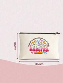 Teacher Theme Travel Print Bag - Foldable Storage Bag, Decorated With Vibrant Teacher Theme Patterns, Ideal Gift For Educators, Teachers And Students, Teacher Gift Bag, Fun Design - Multicolor - View 10