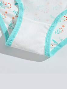 8Pcs Girls Underwear Set, Fresh Ditsy Floral, Elastic Breathable Girls Tank Top And Triangle Panty Set - Multicolor - View 3