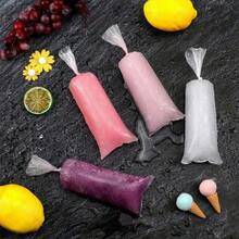 100Pcs Homemade Transparent Ice Pack Bag For Crushed Ice And Ice Cream Preservation, DIY Ice Pop Bag For Home Ice Making Gift Bag Party Kitchen - Multicolor - View 4