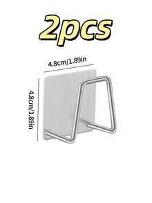 1/2/4pcs Stainless Steel No-Drill Sink Sponge Holder - Self-Adhesive Kitchen Drain Rack With Drainage Grid, Multi-Use For SpongeScrubberDish Soap, - View 11