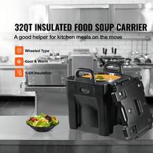 30L Insulated Food Carrier, Stackable Hot Box For Catering With Stainless Steel Body, LLDPE Food Warmer With Built-In Handles For Restaurant Canteen - 30公升 - 查看 2