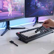 3PCS Keyboard Tilt Stand With Cleaning Brush, Portable Non-Slip Keyboard Lifter For Office Desk, Comfortable Typing Angle Keyboard Feet For Mechanical/Gaming Keyboards, Space-Saving Desktop Accessory For Office, Home And Gaming Setup, Universal Keyboard Stand Feet With Non-Slip Pads - Sets - View 9