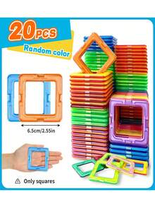 Magnetic Building Block Toy, Creative STEM Magnetic Tiles, Support Children's Brain Development - Multicolor - View 11