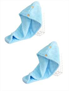 1/2 Pieces Hair-Drying Towel, Polyester, Women's Hair-Dry Cap, Simple Style, Various Colors, Absorbent, Quick-Drying And Soft, Wraps Hair, Suitable For All Seasons, Usable In The Bathroom, Living Room, For Removing Makeup Or Applying Makeup. - Multicolor - View 14
