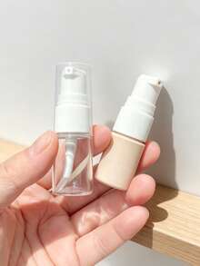 1/2入 塑膠乳液噴霧瓶 附壓泵頭與噴嘴，適用於精華液、底妝、保養品試用，方便攜旅行可重複填充化妝品容器，適用於保濕與產品測試 - 彩色 - 查看 5
