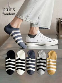 5 pares de calcetines de tobillo a rayas unisex, de tela cómoda, de moda, adecuados para deportes, uso casual, al aire interior, un gran regalo para hombres, calcetines minimalistas y divertidos, ideales para vacaciones, festivales y fotografía - Multicolor - Ver 10