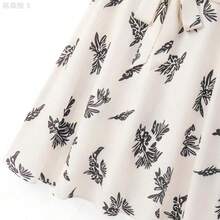yonghongmaoyi1  LUNE CURVE Vestido largo elegante con estampado floral y cuello drapeado sin mangas para mujer talla grande, primavera/verano - Azul marino - Ver 6