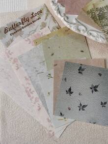 1 Pack 60 Sheets Vintage Botanical Floral English Decorative Collage Scrapbooking Paper DIY Memo Note Paper School Supplies - BQ897 - View 5