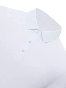Vancamel Pulse 男士POLO衫 快乾男士T恤 簡約百搭居家上衣 日常通勤輕商務短袖運動白色 - 白色 - 查看 5