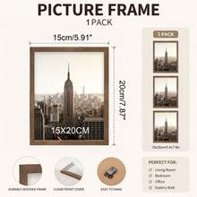 SURELIFE 1件/3件相框 30X40cm 40x60cm A4 黑白風格 適用於臥室客廳居家裝飾 - 木質色 - 查看 12