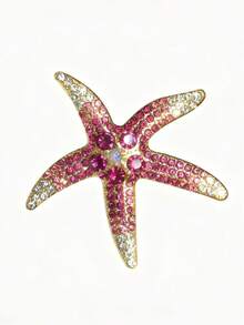 金色星星胸针，DIY蓝绿色水晶镶嵌胸针，海洋沙滩主题饰品，优雅夏季配饰，父亲节、情人节、生日礼物（适合女性和女孩），西装翻领婚礼派对装饰 - 彩色 - 查看 11