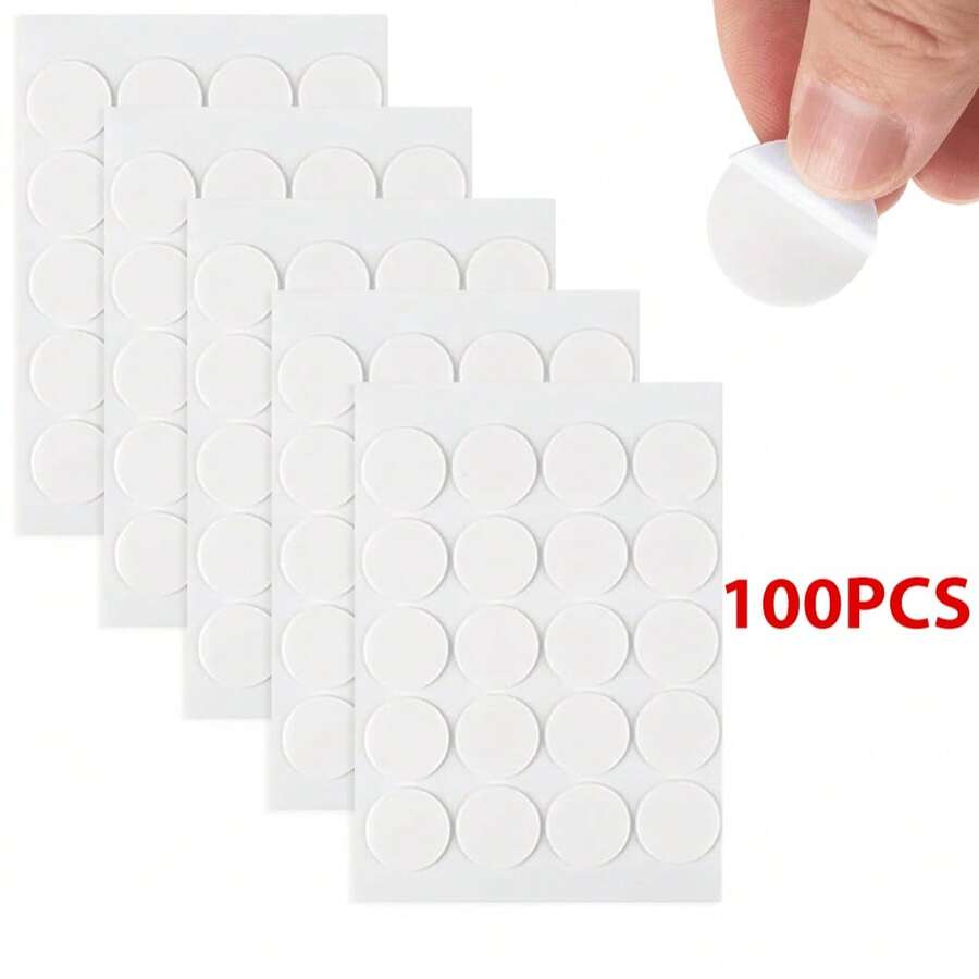 100 piezas de pegatinas para mecha de vela, pegatinas de doble cara resistentes al calor, adecuadas para la fabricación de velas - 100 piezas - Ver 1