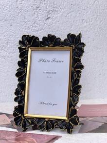 1pc Resin White Gold Edged 3D Daisy Flower Decor Photo Frame, Square Picture Display, Desktop Comfortable Frame, Can Be Placed Horizontally Or Vertically, Suitable For Home Decor And Photography Props - Multicolor - View 12