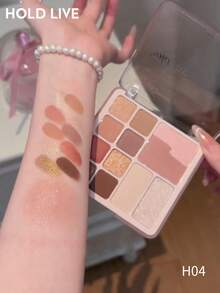 HOLD LIVE Soft Mist Dreamy Comprehensive Palette 12 Colors Eyeshadow Blush Vintage Mature Red-Brown Tone H04 - H04 - View 3