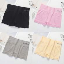 4 Uds. Pantalones cortos ajustados seguros para mujer, pantalones de  sin costuras debajo de los pantalones cortos, - Mezcla 8 4 piezas - Ver 11