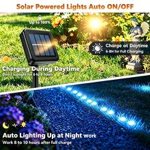 30 Pack Small Solar Ground Lights Blue,Solar Garden Lights Outdoor,IP65 Waterproof 8 Modes Auto On/Off ,Solar Lights Outdoor Decorative Landscape LED For Garden Patio Lawn Yard Backyard - 藍色燈光 - 查看 3