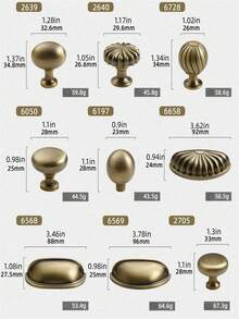 1pc Antique Style Embedded Metal Handle, Suitable For Drawers, Cabinets, Trash Cans, Comes With Installation Hardware, Painted Surface Finish, Suitable For Home Furniture - Bronze - View 4