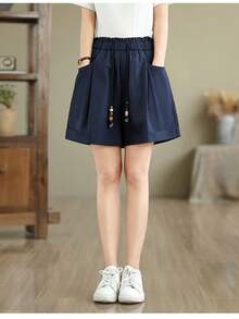 Women Shorts - Blue - View 4