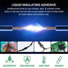 Insulation Tape, High-Temperature Resistant Flame-Retardant Insulation Ribbon Tape, Multifunctional Waterproof And Heat-Insulating Liquid Tape - Insulating Adhesive - View 9