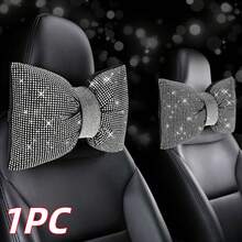 1 chiếc gối cổ ô tô, gối tựa đầu ô tô mềm, gối ô tô bóng, gối nơ, phụ kiện ô tô đính đá pha lê kim cương, gối ô tô cho nữ - Một cỡ - Xem 11