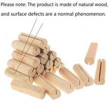 10/20pcs Wooden Wedding Party Table Card Holder, Number Holder, Photo Holder, Acrylic Sign Holder, Suitable For Ceremonies, Birthday Parties, Home Decor - Multicolor - View 3