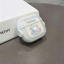 三麗鷗 My Melody 復古趣味印花 AirPods 保護殼，可愛透明防震殼附旋轉支架，相容 AirPods 1/2/3/4 及 Pro/Pro 2 代，適用於新款 AirPods Pro 3，女友聖誕襪填充禮物 - transparent - 查看 6