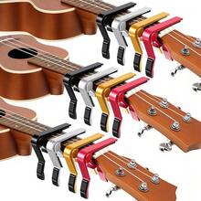 One Universal Aluminum Guitar Clip, Suitable For Classic Electric Acoustic Guitars (6 Strings), Bass, Banjo, Violin, Ukulele, And More. Available In Various Colors (Random). - Multicolor - View 1