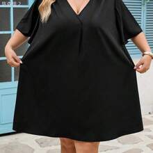 Plus Size Dresses - Royal Blue - View 7
