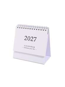 1 Pc Desk Calendar 2027 - Compact Vertical Flip Design, Durable Metal Ring Binding, Clear Monthly Layout - Simple And Fresh Calendar, Perfect For Home Office Or School Organization, Sophisticated Desk Calendar - Multicolor - View 22