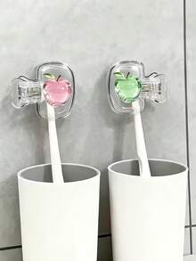 Apple Pattern Portable Toothbrush Head Cover, Storage Box, Toothbrush Protective Sleeve Holder, Essential Bathroom Supplies For Home And Business Travel, Daily Use And Outdoor Travel, Mother's Day Gift, Easter Gift, Spring And Summer Essentials - Multicolor - View 9