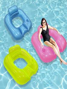 1 quadratische perlmuttfarbene PVC-Schwimmmatratze mit Getränkehalter, geeignet für Strand, Pools und Wassersport - Verschiedenfarbig - Übersicht 4