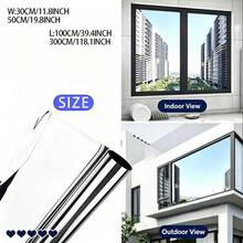 Double-Sided Silver Window Sun Protection Film, Classic Color With Premium Texture, Efficiently Reflects Heat Sources. Blocks Sunlight And Lowers Temperature While Providing One-Way Privacy, Creating A Comfortable And Private Home Environment. - 1PC - View 10