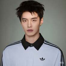 Adidas 3S PL He Yu 同款 純棉 寬鬆 橄欖球風 休閒長袖 POLO 衫 - 淺藍色 - 查看 2