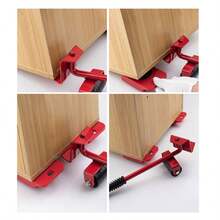 5pcs Heavy Duty Moving Set: Furniture Lifter, Slider Set And Jack, Rolling Tool For Easy Lifting, Essential For Moving Large Items, Space-Saving Sofa Relocation Design - A - View 11