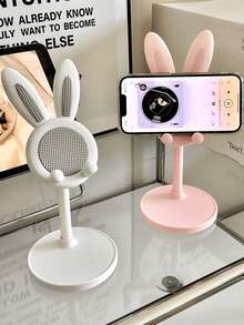 1/2 Packs Desktop Accessories, Cute Cartoon Rabbit Desktop Phone Stand, Universal Adjustable Telescopic Lifting Stand For Students, Desktop Accessories, Suitable For Living Room, Bedroom And Other Home Scenarios, Convenient For Life - Multicolor - View 3