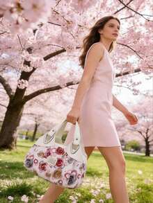 1pc Solid Color Versatile PU Women's Fashion Casual Tote Shoulder Bag Suitable For Life And Work - Multicolor - View 3