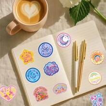 50 hojas de pegatinas transparentes estilo bordado vintage con motivos florales y fauna, para manualidades DIY, scrapbooking, artículos diarios, decoración impermeable - 50 unidades - Ver 9