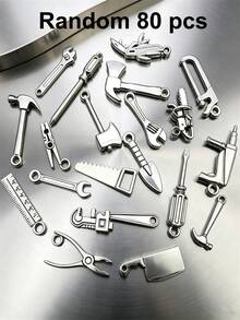 20/30/50/60/80/100pcs Mixed Vintage Silver Color Zinc Alloy Knight Sword, Gun And Bow Charms, Suitable For DIY Weapon Decorations, Jewelry Making And Crafts - Silver - View 20