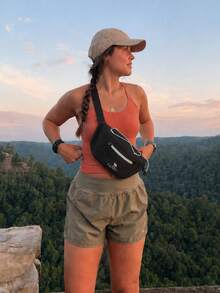 CAMEL CROWN Multifunctional Commuting & Running Waist Bag For Men & Women, Large Capacity Portable Chest Bag, Phone Pouch, Small Bag - Phantom Black - View 6